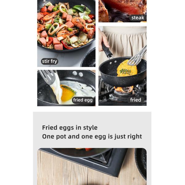 Full Size Induction Stovetop Frying Pan Non Stick With Bakelite Handle