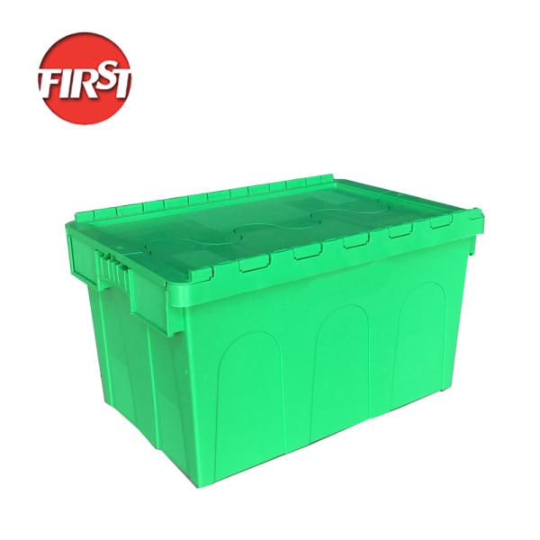 Heavy Duty Collapsible Plastic Crates With Lids Reusable Moving Boxes