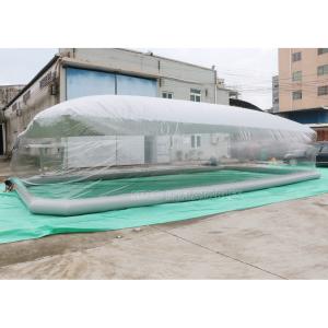 Quality 12x6m portable clear inflatable pool cover tent with grey ceiling for covering swimming pool made in Sino Inflatables fa for sale