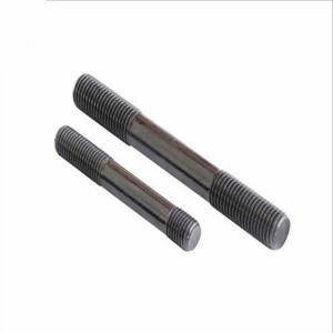 Quality Black Double End Threaded Rod , Double Threaded Stud Carbon Steel ASTM 3/8 0.39 Meter for sale
