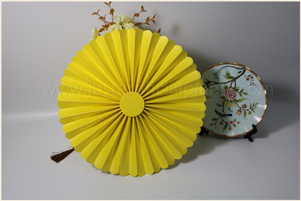 Circular Folded Plastic Artificial Foam Flowers 14 Inch For Home Window Decoration