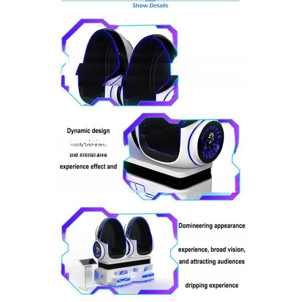 Dreamland 9D VR Game Roller Coaster Simulator 2 Seat 9D VR Egg Chair Virtual Reality VR Cinema