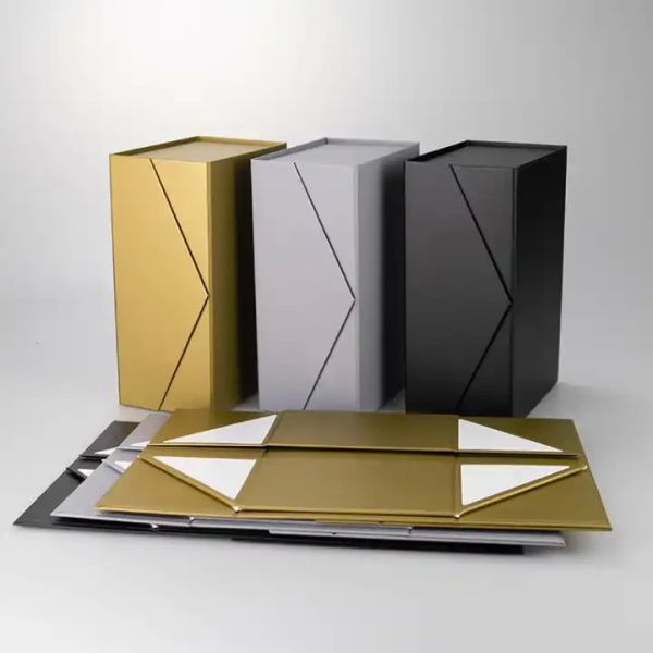 Flap Lid Packaging Cardboard Bespoke Custom Folding Boxes Magnetic Closure Gift Box