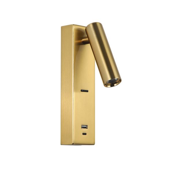 Reading wall lighting bedside led wall lamp double USB-A type-C for villa hotel headboard wall light bracket light