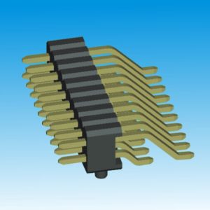 Quality Right Angle Smt Header Connector 1.27mm Polyester Insulator Material for sale