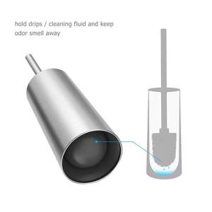 Quality Metal Chrome Toilet Brush And Holder Stainless Steel Holder Toilet Brush Set for sale