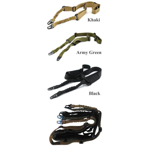 Adjustable Safety Rope Lanyard 2 Point Rifle Strap With Quick Release Snap Hook