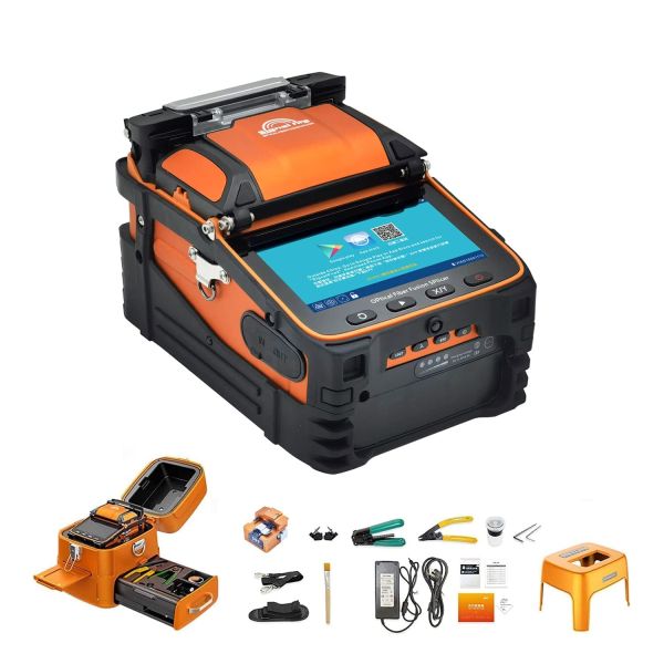 Fiber Optic Fusion Splicer 7800 mAh Splicing Heating Machine with 5 Seconds Splicing Time Melting 15 Seconds Heating