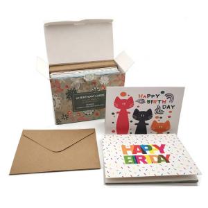Quality Matt Lamination Custom Paper Greeting Card , Custom Gift Card Printing for sale