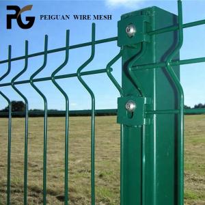 Quality 1.03 M Square Post Pvc Coated Garden Fencing Curved 3d Wire Mesh Fence Panel for sale
