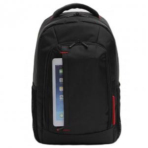 Quality 600D Polyester 15.6 Inch Office Laptop Bags , Business Backpack Men In Black for sale
