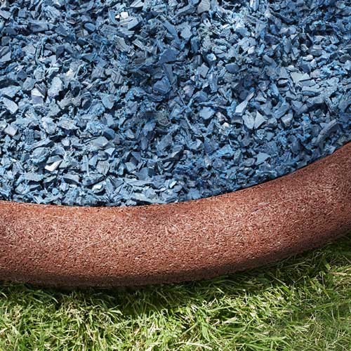 Customized Recycled Rubber Landscape Edging 1220*100*76mm Ecoborder Landscape Edging Red