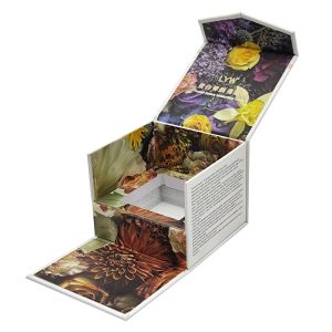 China Customized special shaped cosmetic flip paper box wholesale luxury skincare gift packaging with insert on sale