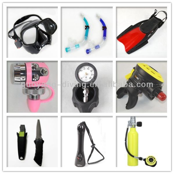 165mm Diving Scuba Face Mask Goggles For Adults Black Silicone PC Frame