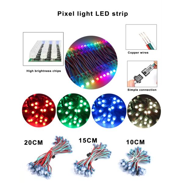 RGB Full Color Programmable DC5V LED Module WS2811 12mm Waterproof IP68 Smart Pixel Christmas Lights Rgb String Lights