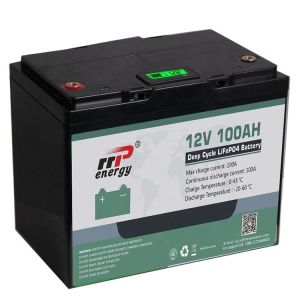 12V 100Ah Lifepo4 Lithium Iron Battery Pack Deep Cycle Times For Solar Energy