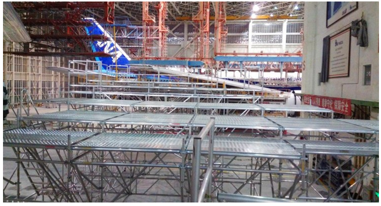 Customized Aluminum Mobile Scaffold Tower Lightweight For Aviation Industry