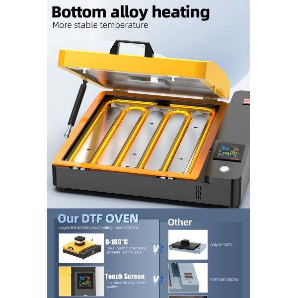 DTF Curing Dryer 60cm A2 PET Film DTF Oven Dryer For DTF Powder Shaker