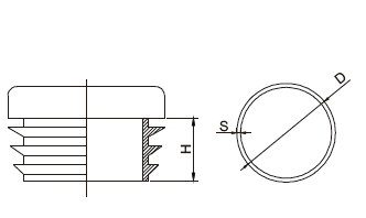 3.5 Inch 4 Inch Round Plastic Post Cap 50x50 Black