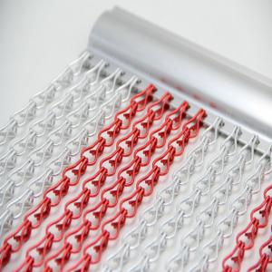 Quality Aluminum 1.5mm Chain Link Fly Screen Curtains Standard Door 900 X 2100mm for sale