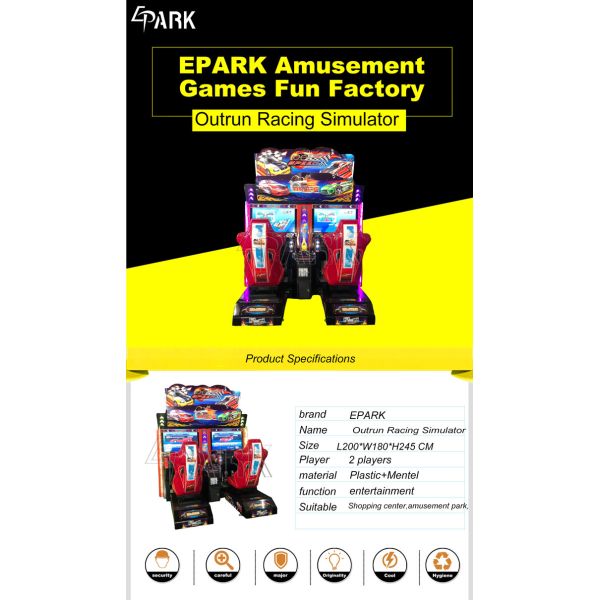 Teenager Or Adult Car Racing Video Arcade Game Machine For Two Players