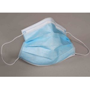 Quality Single Use 3 Ply Face Mask / Sterile Face Masks 17.5x9.5cm Size for sale