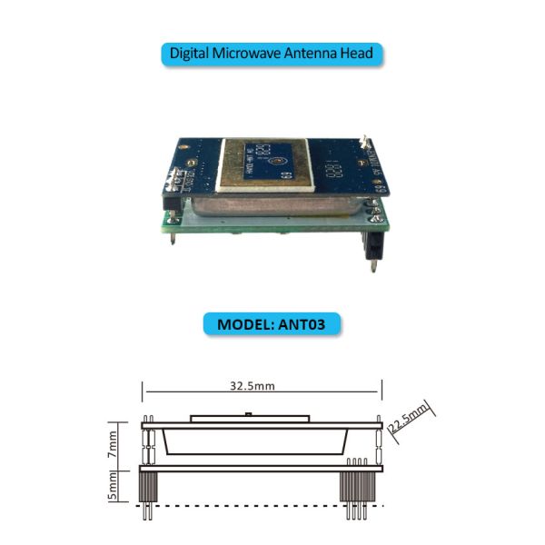 ANT03 15mA 5.8G 5VDC Microwave Motion Sensor Module