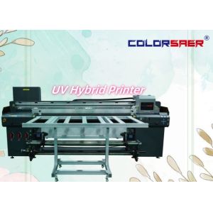 China Digital Printing Plotter UV Hybrid PVC Banner Leather Wide Large Format Inkjet Printer UV Varnish Machine on sale