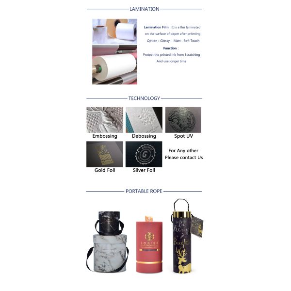 Vanilla Color Rigid Cardboard Cylinder Tubes For Pencil Packaging Lamination Finished