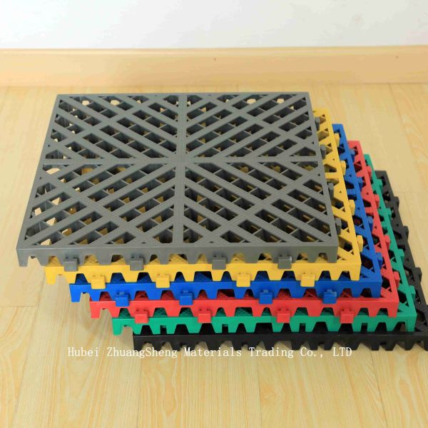 2.8mm Plastic Floor/ Plastic Permeable Floor/ Modern Interlocking PP Flooring Indoor Sports Plastic Floor Mats