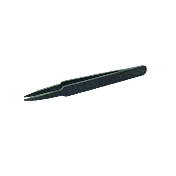 Black Anti Static Plastic Tweezers , Conductive Esd Safe Tweezers 115mm Length