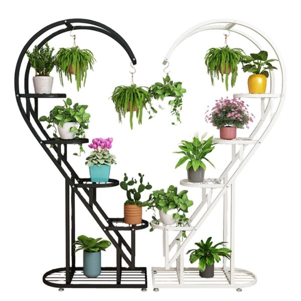 3 tiers metal iron plants stand planter shelf
