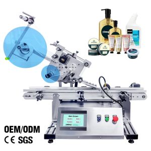 High Speed Adjustable Flat Labeling Machine Applicator 100BPH Customized