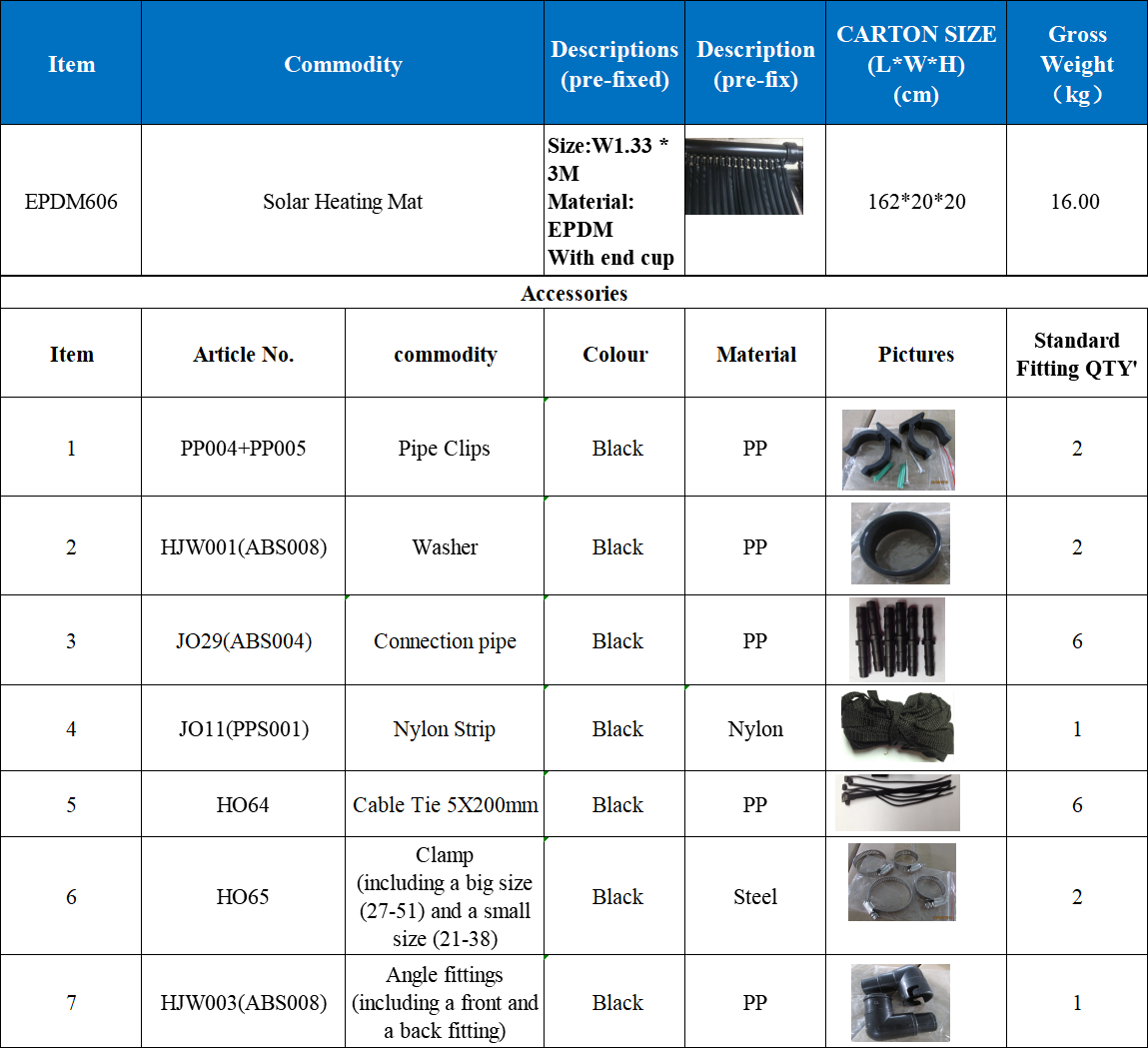 Anti UV EPDM Solar Collector Solar Pool Heaters For Inground Pools