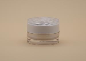 Quality White Rose Logo Skin Cream Containers Arcylic Material With PE Gasket for sale