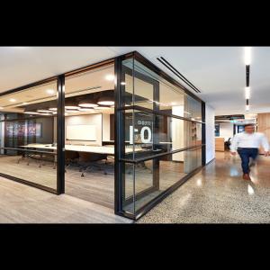 Quality Soundproof Modern Office Glass Partition Walls With Aluminium Frame for sale