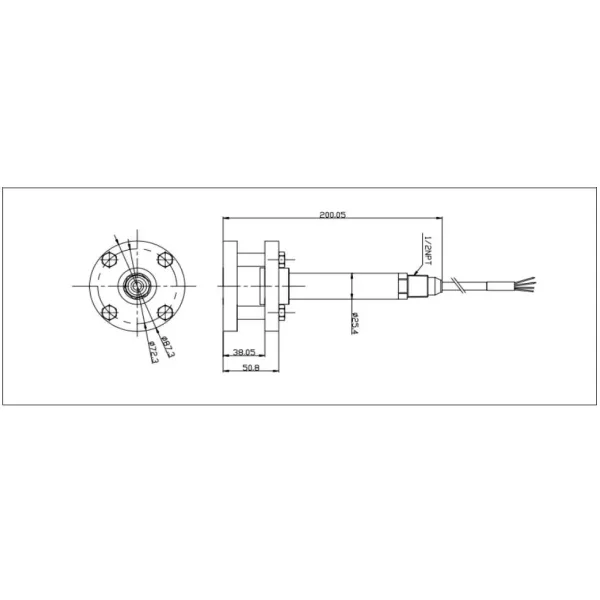 BH-WS Sewage Level Sensor With Flange Pressure Transmitter