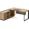 1.6M / 1.8M Wooden Office Computer Table Executive Office Desk With Metal Legs for sale