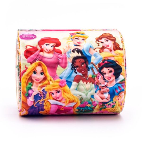 ribbon for baby kids decoration heat transfer Cartoon princess printed grosgrain ribbon