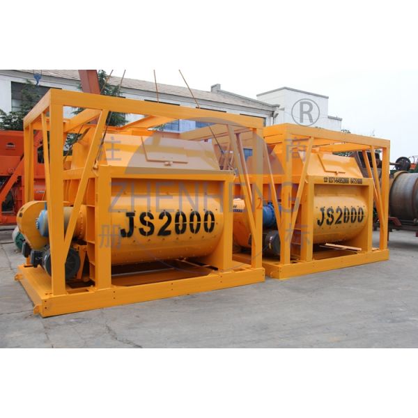 2m3 Horizontal Twin Shaft JS2000 Concrete Mixer Machine For Construction Industry