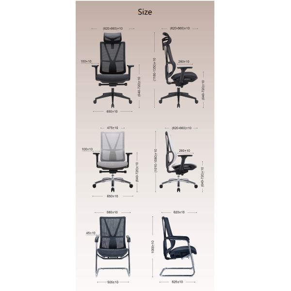 Manufacturer Comfortable High Back Ergonomic Computer Chair Adjustable Full Mesh Swivel Executive Boss Manager Office Chairs