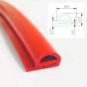 Quality Cutting Extrusion High Temperature Silicone Rubber Seal Strip for Flexible E / B Type Shape for sale