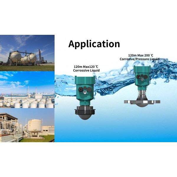 120m Radar Tank Level Indicator 80GHz Corrosive Pressure Liquid