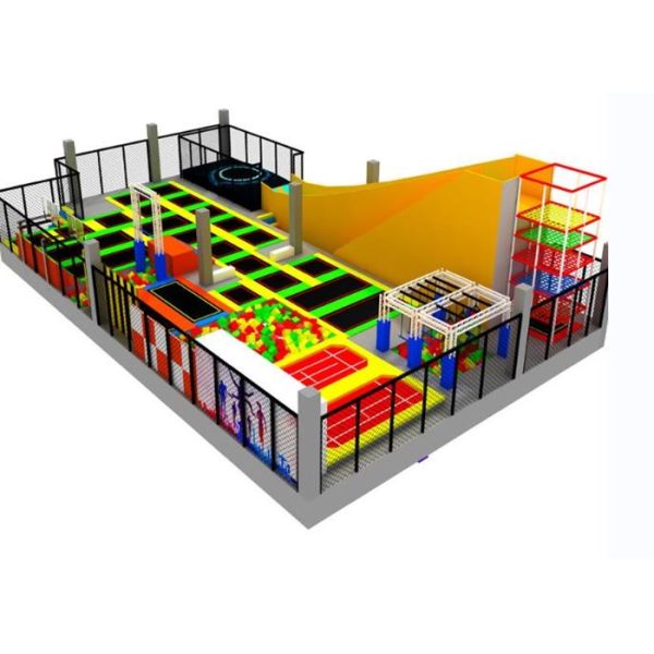 Jump And Bounce Trampoline Park Play Ground Spider Wall Climbing Wall