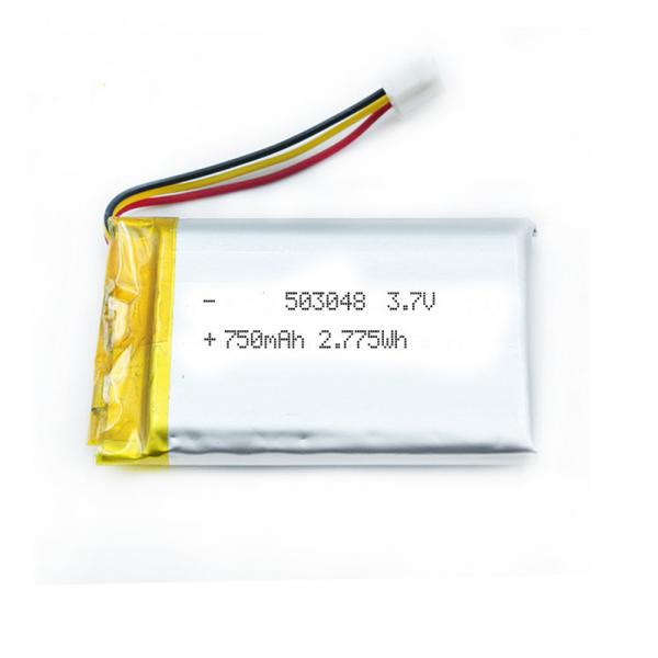 Buy ROHS 503048 750MAh Lipo Polymer Battery With Wire Connector PCB at wholesale prices