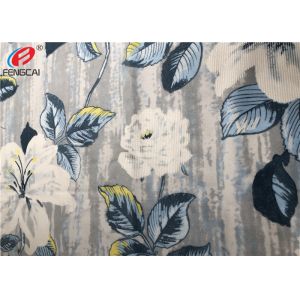 Quality Press Glue Polyester Sofa Velvet Upholstery Fabric , Print Knitted Fabric for sale