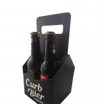 Empty corrugated paper handle luxury custom gift two glass bottle wine box