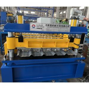 China Trapezoidal 0.3mm PPGI Roof Panel Roll Forming Machine , Roofing Sheet Rolling Machine on sale