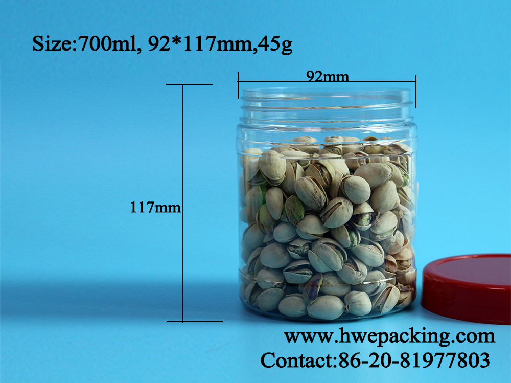 23oz 700ml Leak Proof Plastic Jar Food Grade For Sweets Packaging