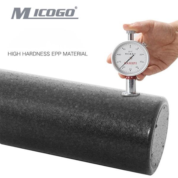 EPP Black Foam Roller High Density Solid Mini Wholesale Customized 30 45 60 90 cm Massage logo Custom Design